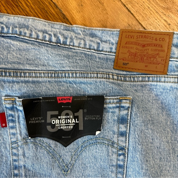 NWT Levi’s 501 Original Cropped Straight Leg Jeans Plus Size 24W - Picture 11 of 11